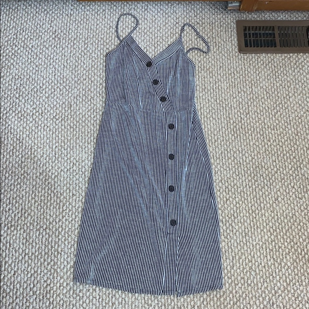 Striped button dress